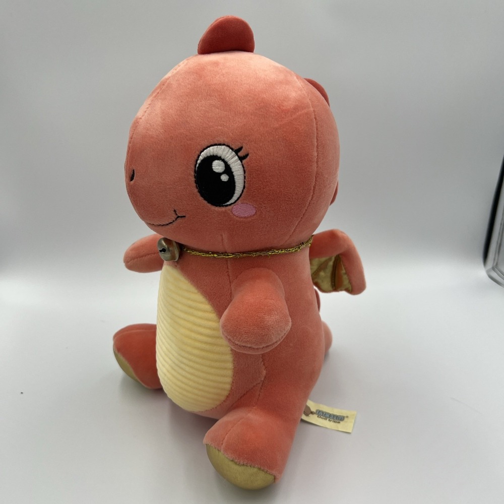 Pink Plush Dinosaur Dragon Toy 11" Anime Doll Tribe